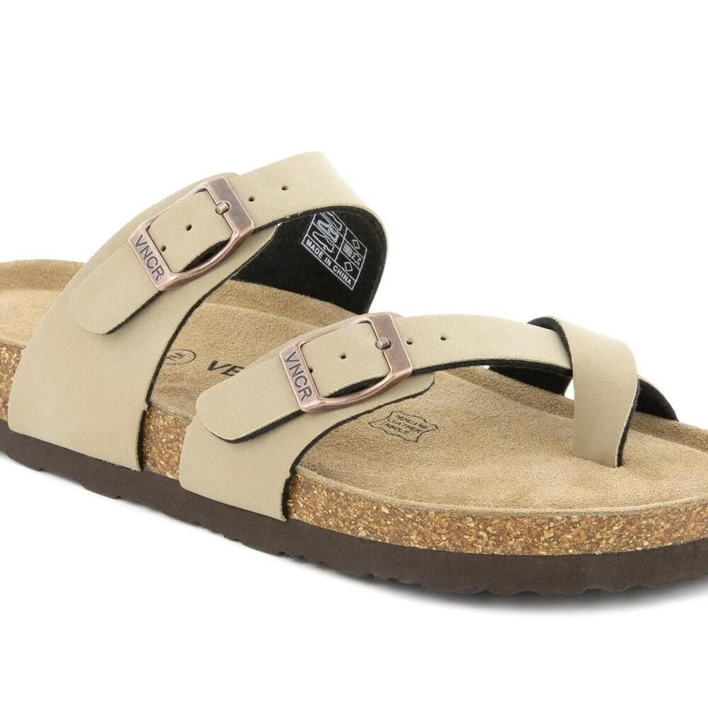 Unbranded Women's Tan and Cream Sandals